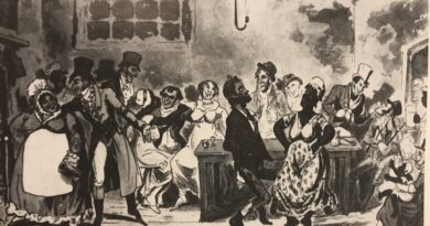 black london -Drawing and engraving by Cruikshank